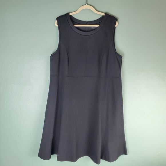 41 Hawthorn Women's Black Coralie Lattice Detail Knit Sleeveless Dress Size 3X - Picture 1 of 7